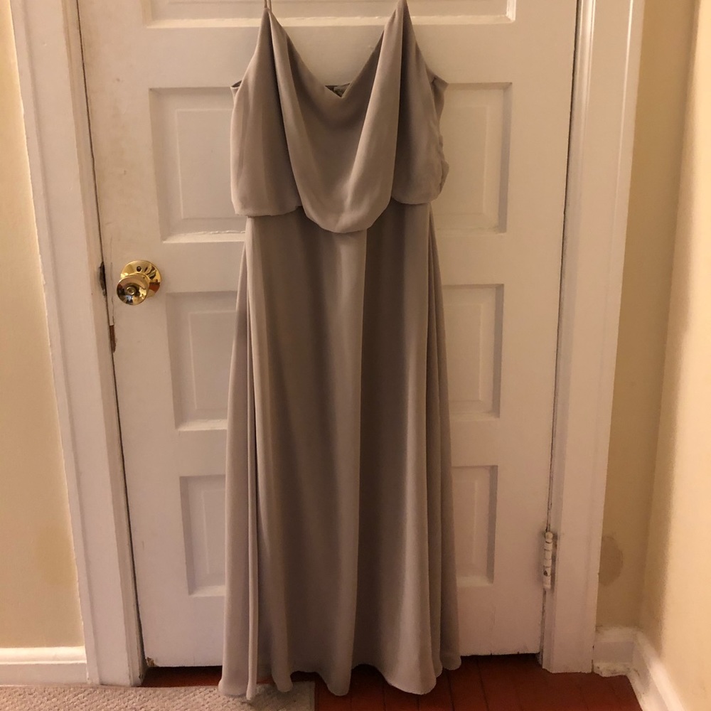 Gray bridesmaid dress